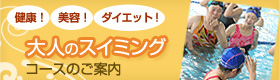 健康！美容！ダイエット！大人のスイミングコースのご案内